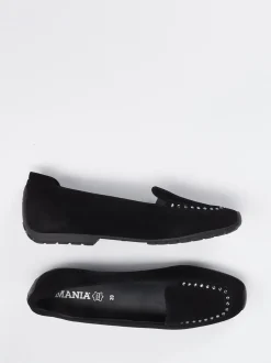 Mania – Loafer aus Veloursleder Schwarz
