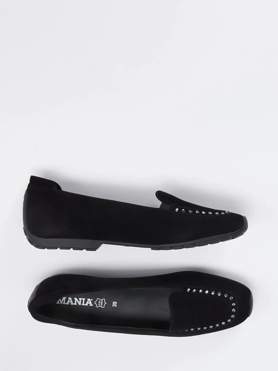 Mania – Loafer aus Veloursleder Schwarz