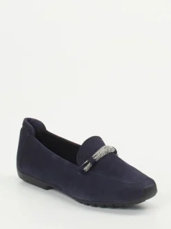 Mania – Loafer aus Veloursleder in Dunkelblau