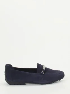 Mania – Loafer aus Veloursleder in Dunkelblau