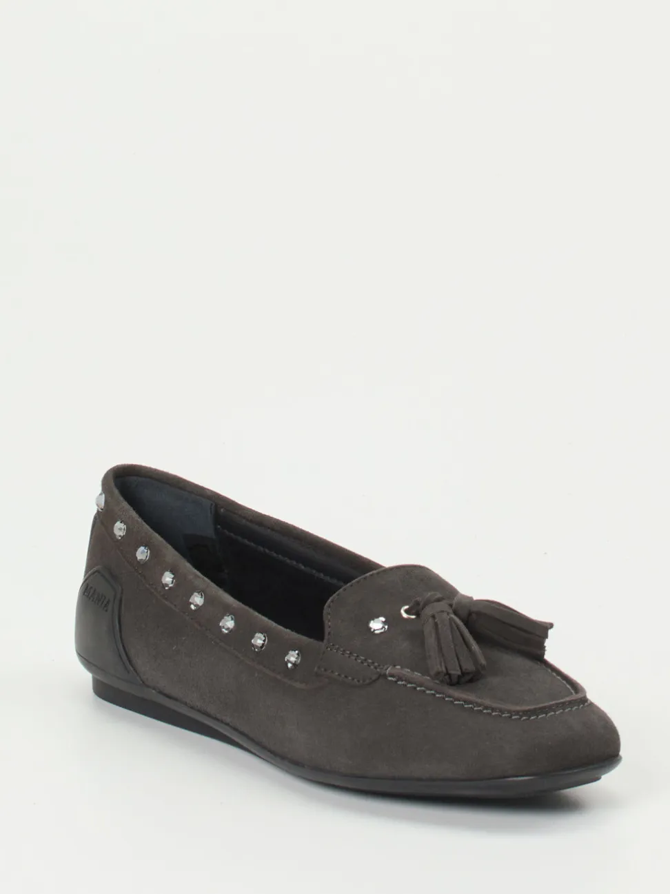 Mania – Loafer aus Veloursleder in Anthrazit