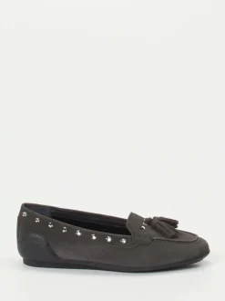Mania – Loafer aus Veloursleder in Anthrazit
