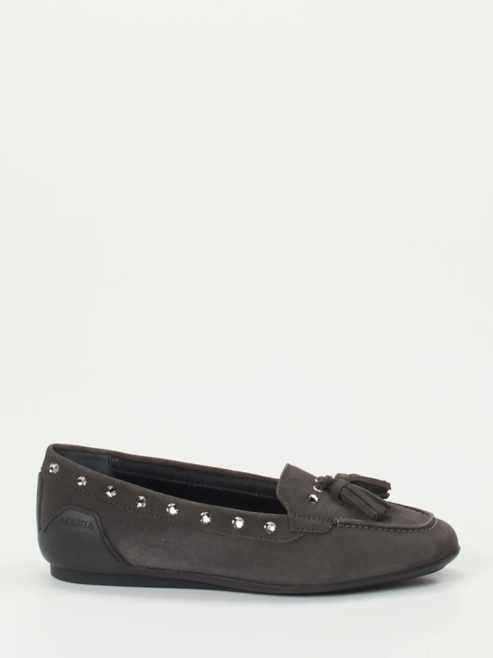 Mania – Loafer aus Veloursleder in Anthrazit