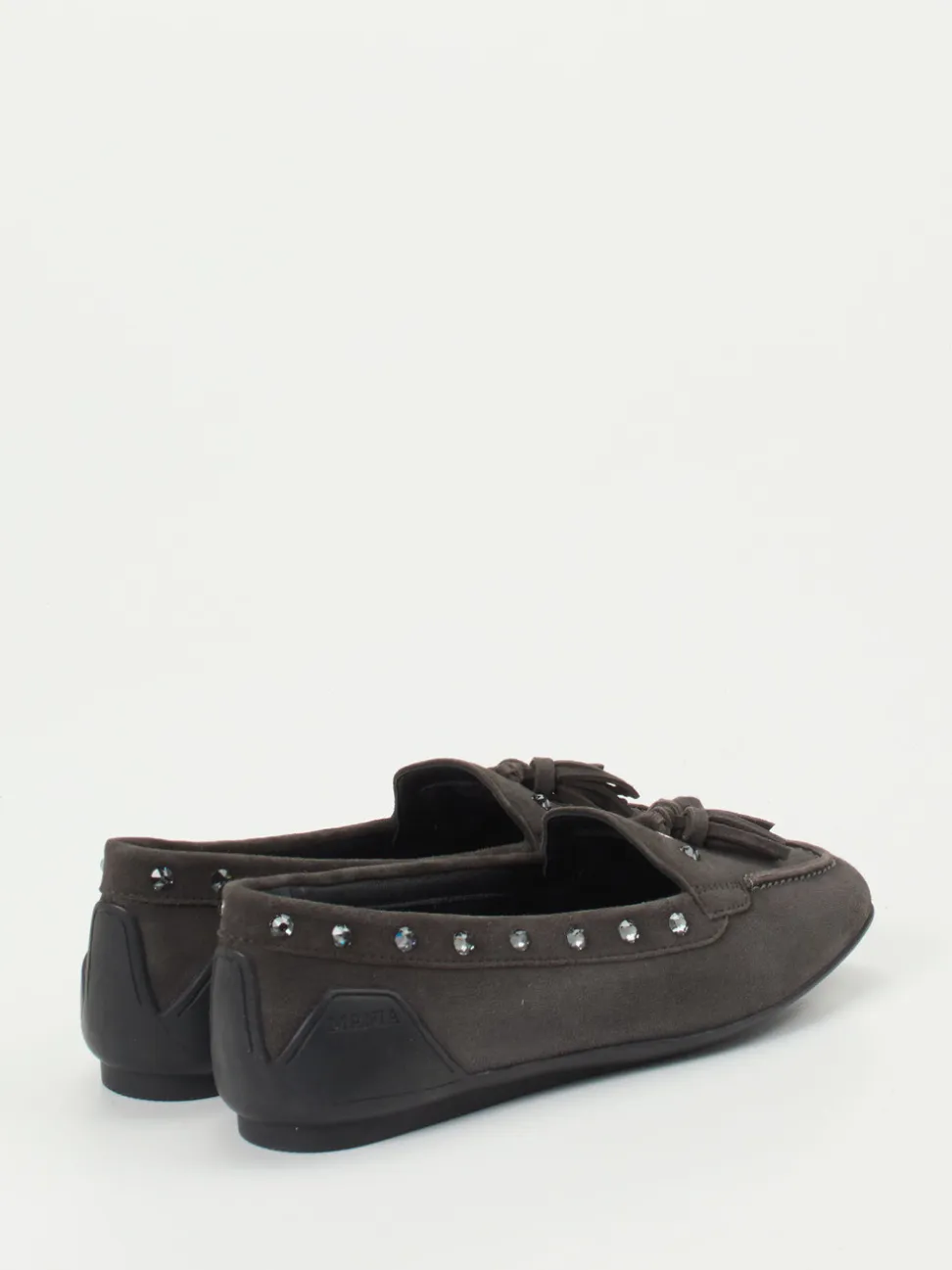 Mania – Loafer aus Veloursleder in Anthrazit