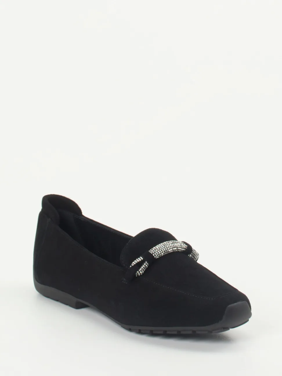 Mania – Loafer aus Veloursleder mit Strassdetail