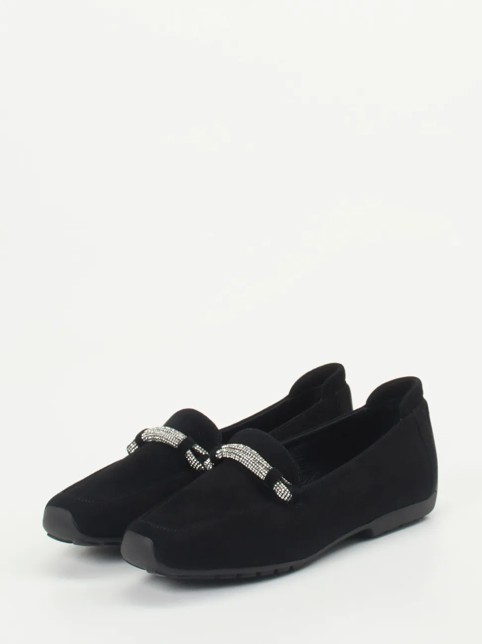 Mania – Loafer aus Veloursleder mit Strassdetail
