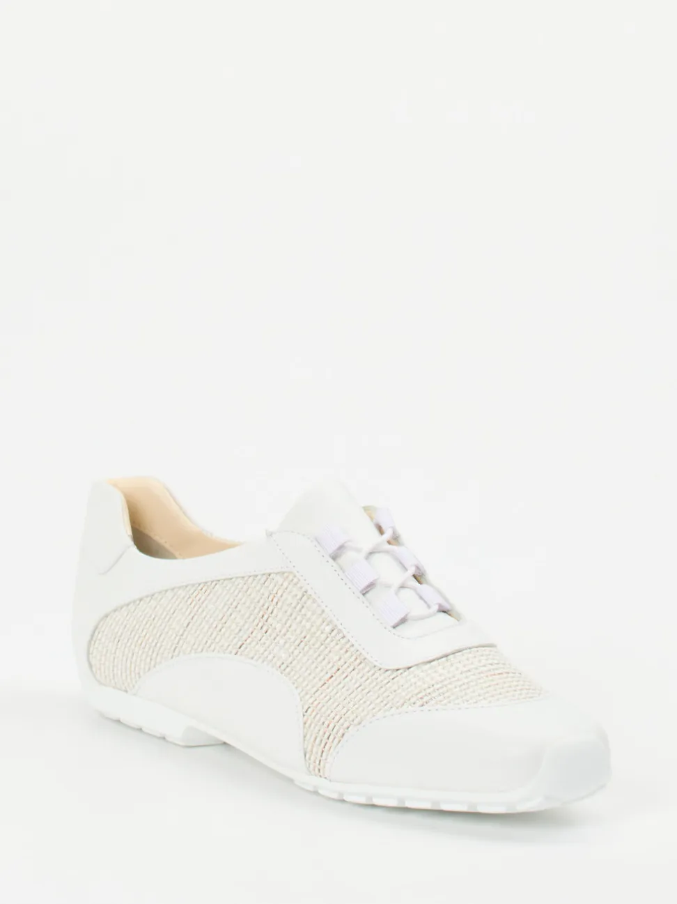 Mania – Low-Top Sneaker aus Lammleder Offwhite