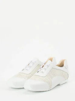 Mania – Low-Top Sneaker aus Lammleder Offwhite