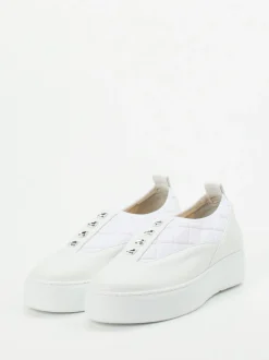 Mania – Slip-On Sneaker aus Kalbleder weiß