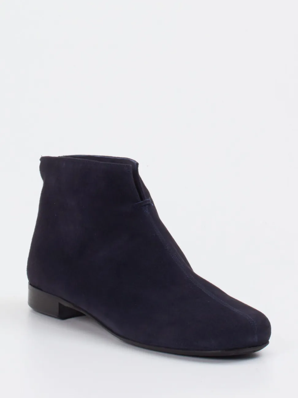 Mannori – Ankle Boots aus Veloursleder Dunkelblau