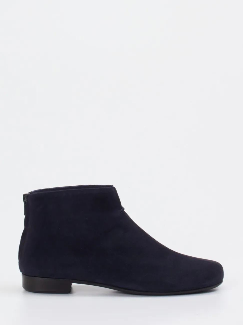 Mannori – Ankle Boots aus Veloursleder Dunkelblau
