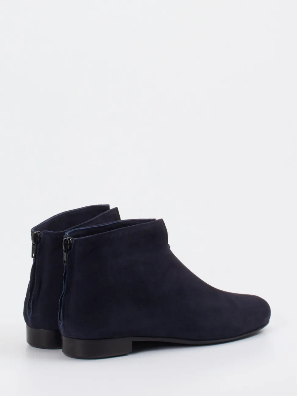 Mannori – Ankle Boots aus Veloursleder Dunkelblau