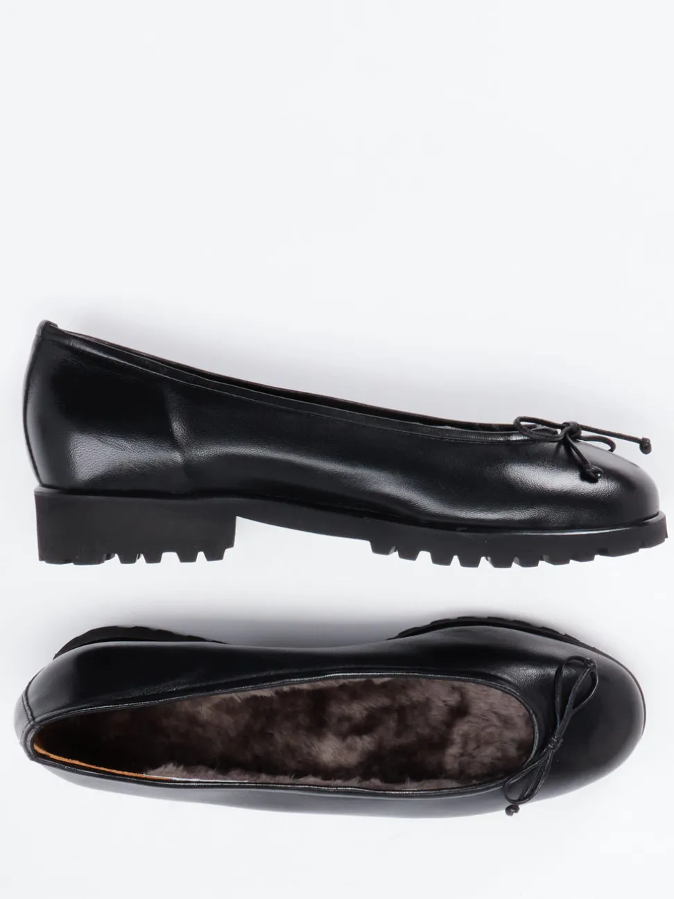 Mannori – Ballerinas aus Lammleder Schwarz