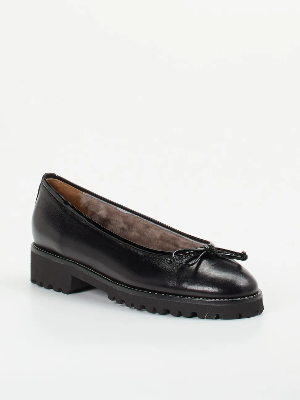 Mannori – Ballerinas aus Lackleder Schwarz