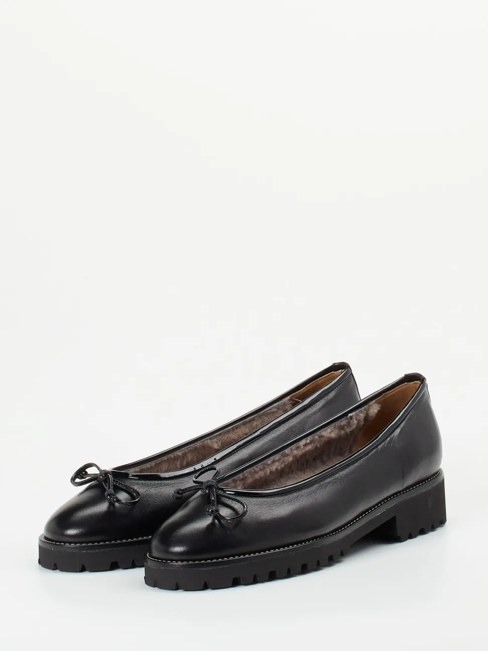 Mannori – Ballerinas aus Lackleder Schwarz