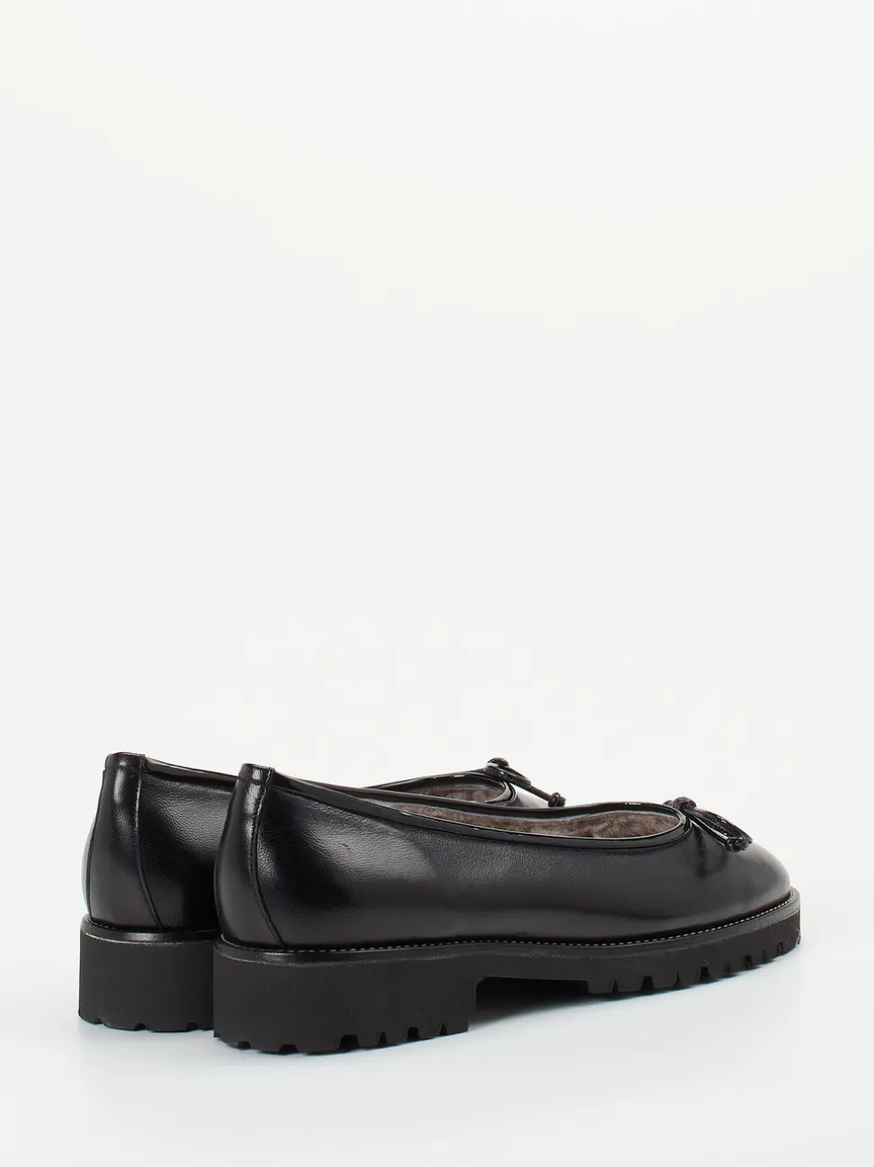 Mannori – Ballerinas aus Lackleder Schwarz