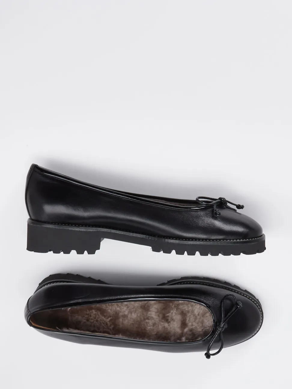 Mannori – Ballerinas aus Lackleder Schwarz