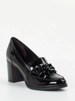Mannori – Blockabsatz-Loafer aus Lackleder Schwarz