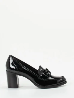 Mannori – Blockabsatz-Loafer aus Lackleder Schwarz