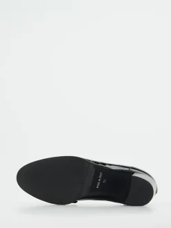 Mannori – Blockabsatz-Loafer aus Lackleder Schwarz