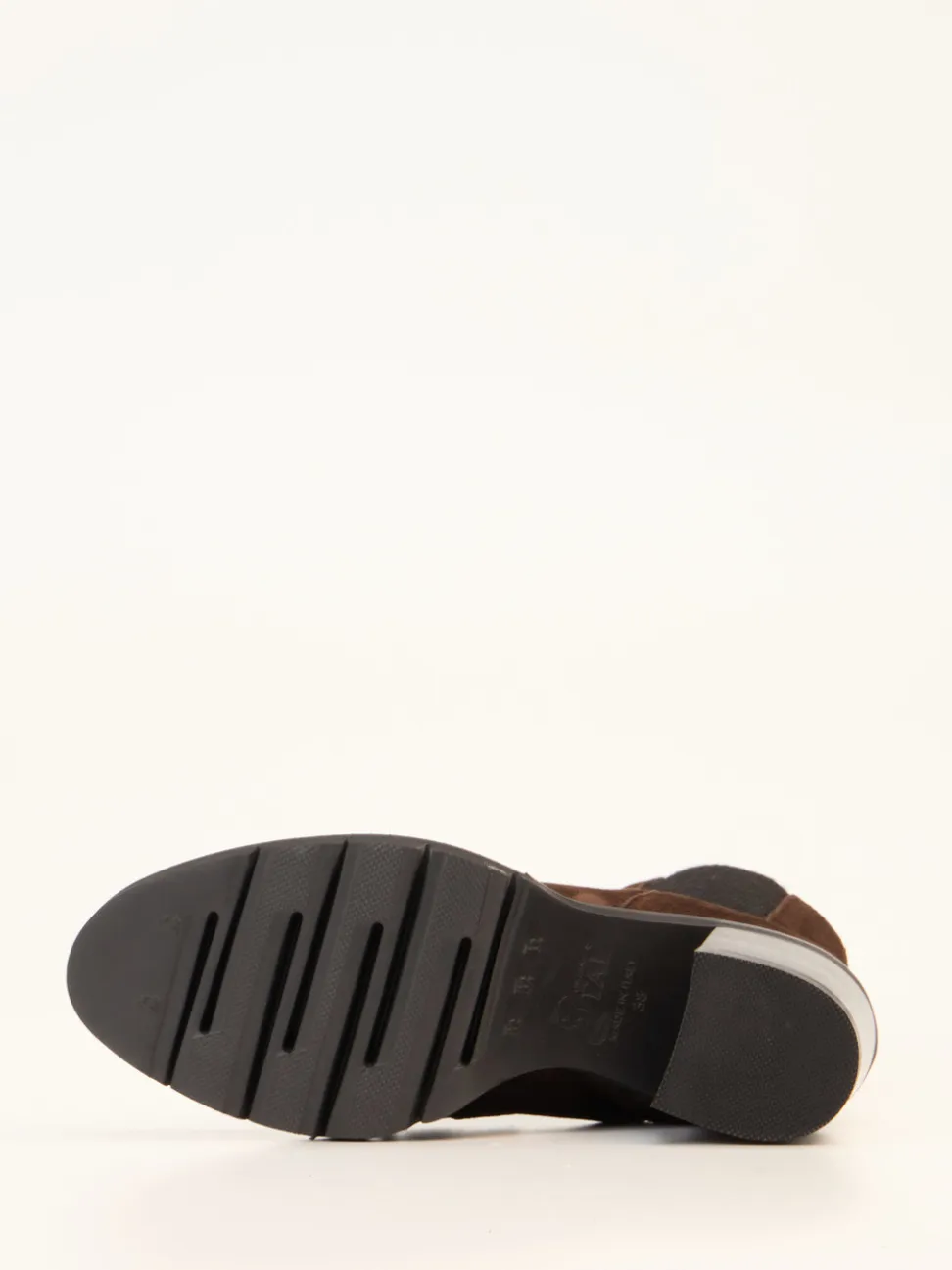 Mannori – Blockabsatz-Stiefeletten aus Veloursleder Dunkelbraun