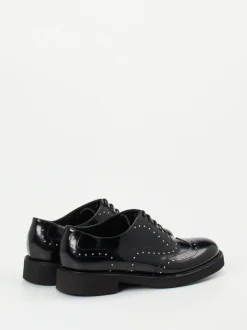 Mannori – Brogues aus Hochglanzleder schwarz