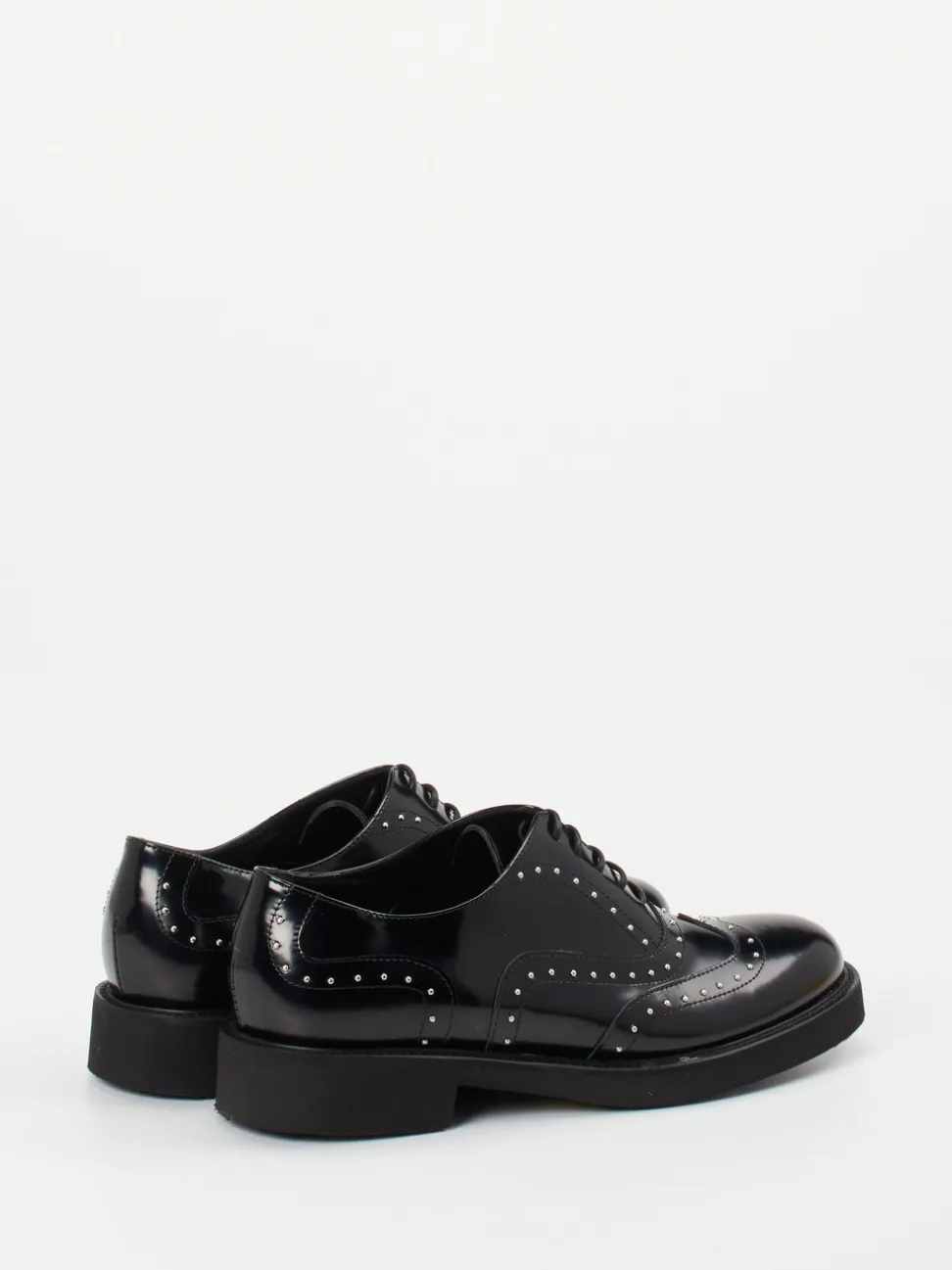 Mannori – Brogues aus Hochglanzleder schwarz