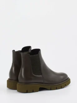 Mannori – Chelsea Boots aus Kalbleder Olivgrün