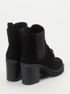 Mannori – Chelsea Boots aus Veloursleder Schwarz
