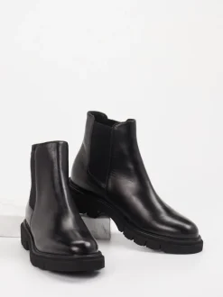 Mannori – Chelsea Boots aus Kalbleder Schwarz