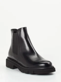 Mannori – Chelsea Boots aus Kalbleder Schwarz