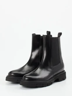 Mannori – Chelsea Boots aus Kalbleder schwarz