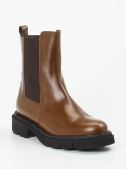 Mannori – Chelsea Boots aus Kalbleder in Braun