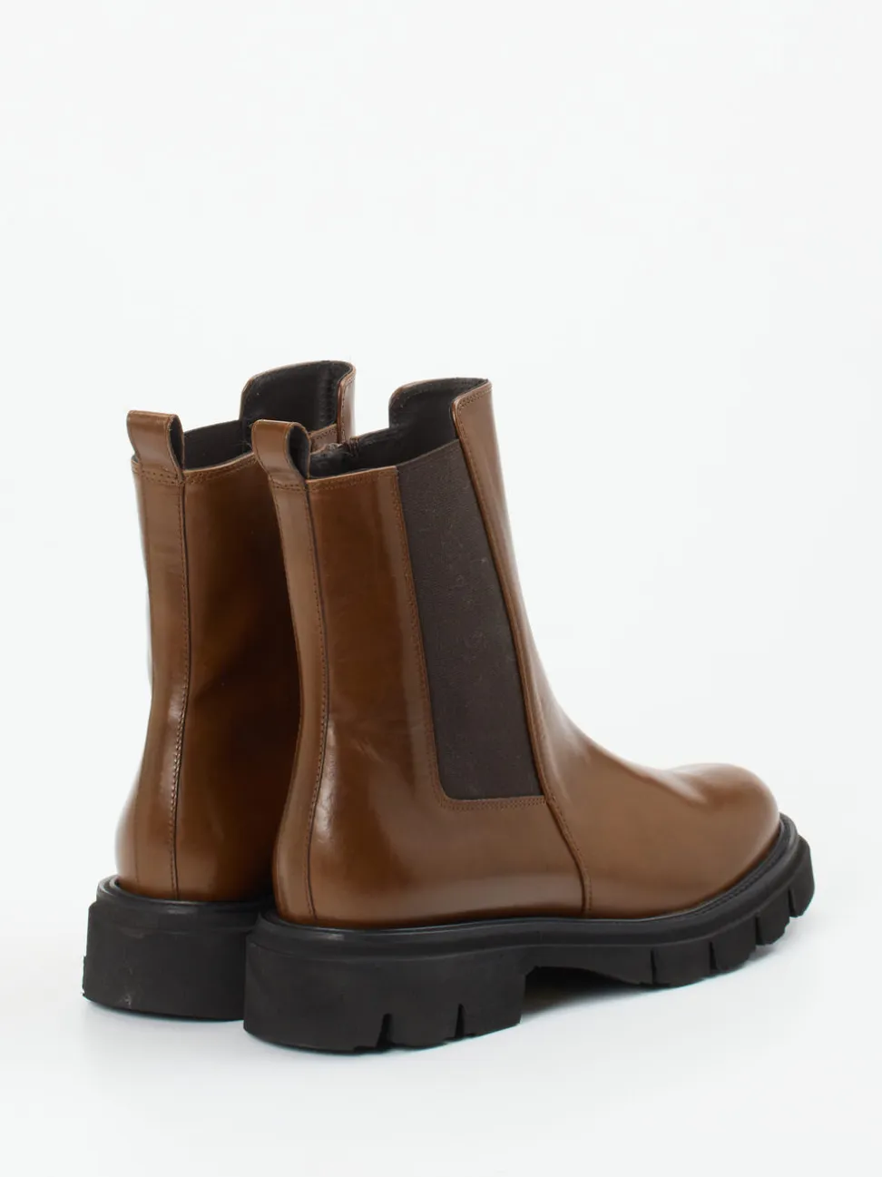 Mannori – Chelsea Boots aus Kalbleder in Braun