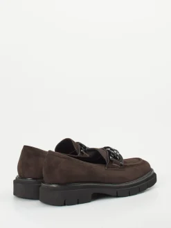 Mannori – Chunky Slipper aus Veloursleder Dunkelbraun
