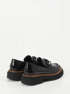 Mannori – Chunky-Loafer aus Hochglanzleder schwarz