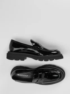 Mannori – Chunky-Loafer aus Lackleder schwarz