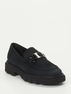 Mannori – Chunky-Loafer aus Veloursleder Schwarz