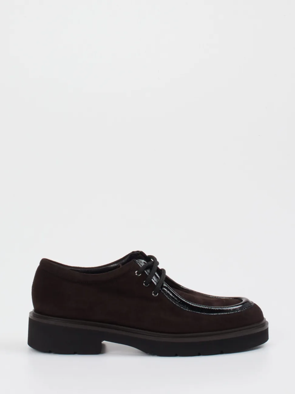 Mannori – Derby-Schnürschuh aus Veloursleder Braun