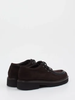 Mannori – Derby-Schnürschuh aus Veloursleder Braun