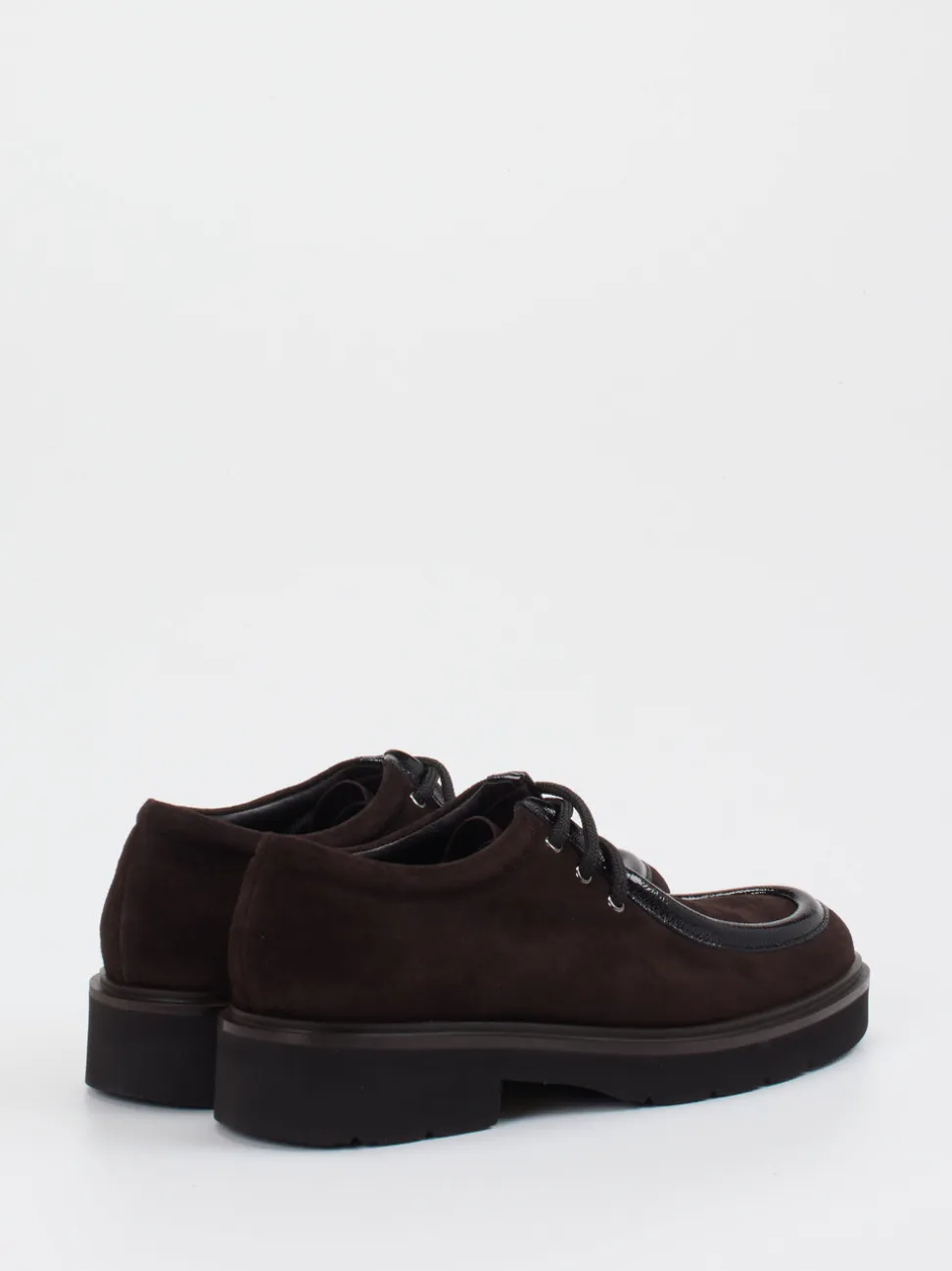Mannori – Derby-Schnürschuh aus Veloursleder Braun