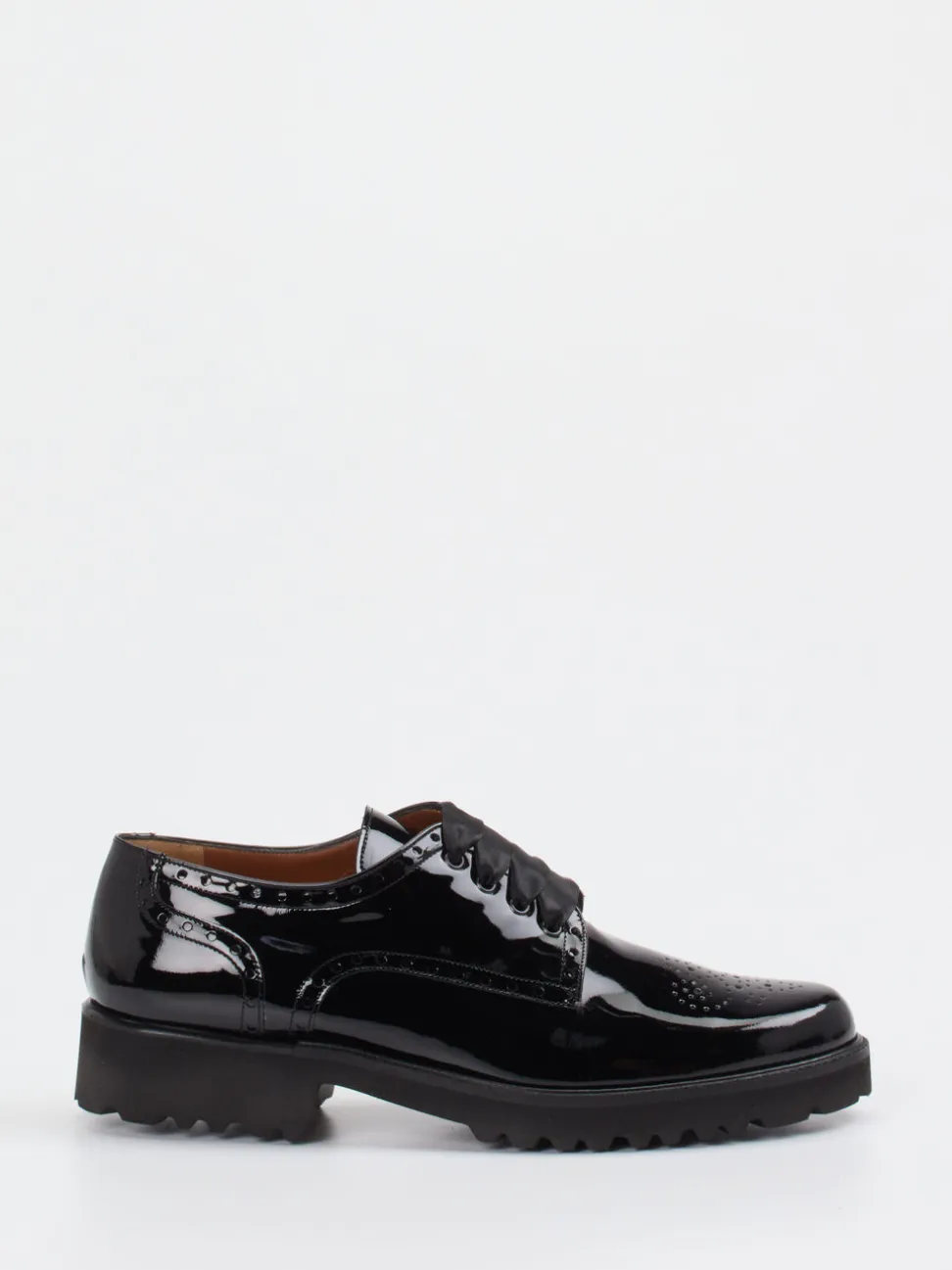 Mannori – Derby-Schnürschuh aus Lackleder schwarz