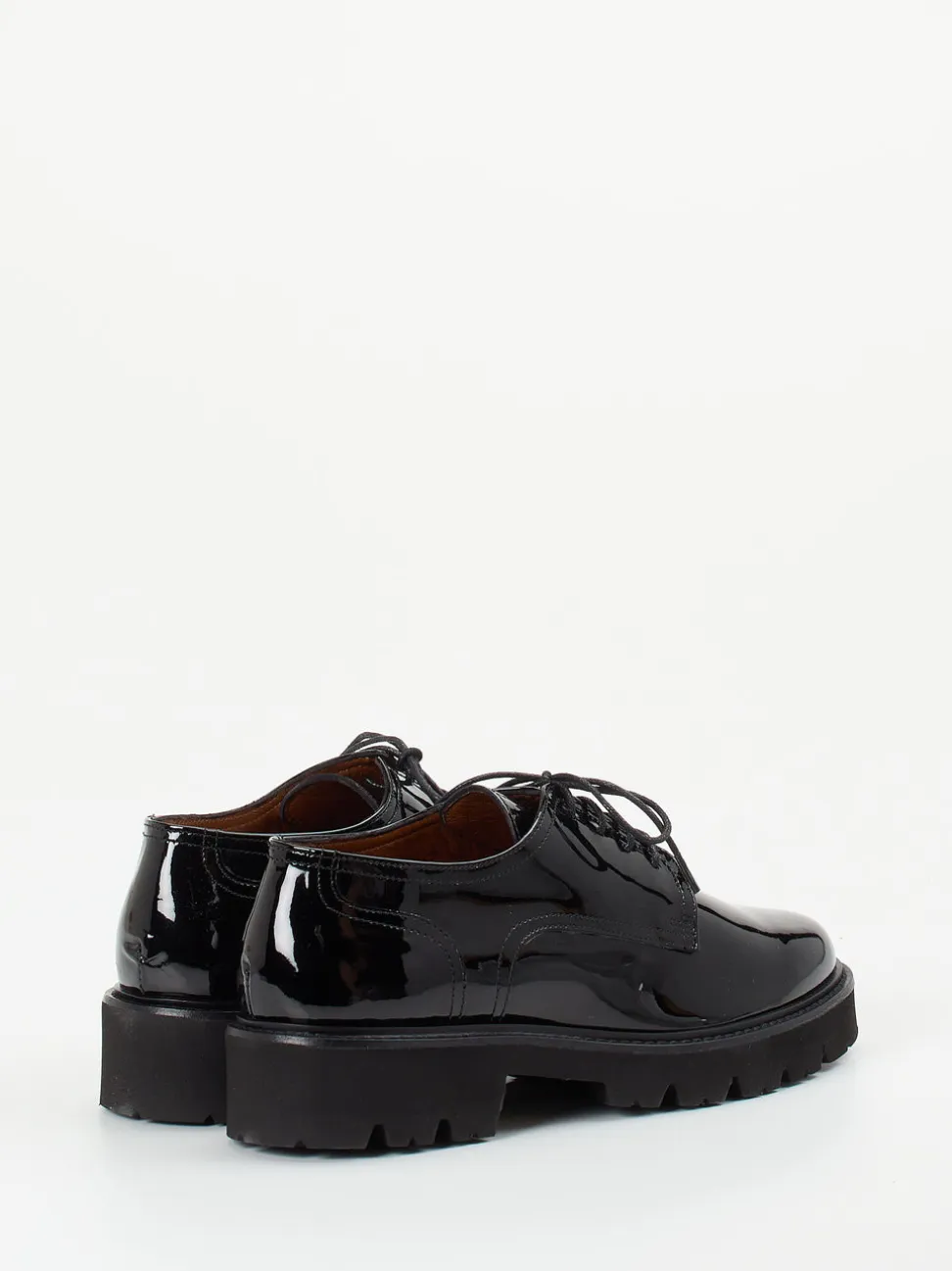 Mannori – Derby-Schuhe aus Lackleder Schwarz