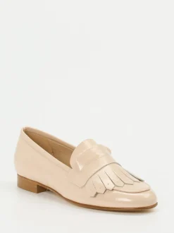 Mannori – Fransen-Loafer aus Lackleder Beige