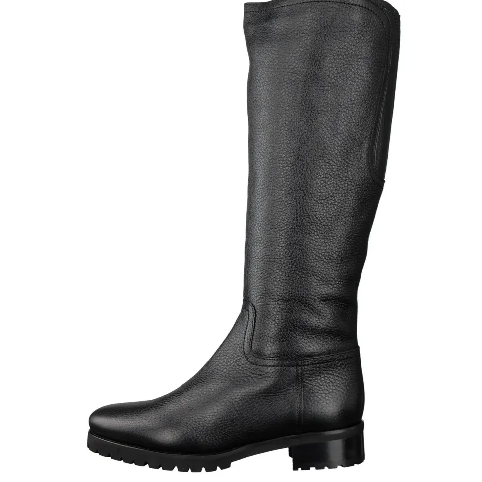 Mannori – Kniehoher Stiefel aus Kalbleder Schwarz