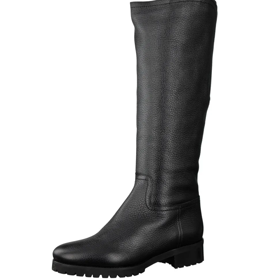 Mannori – Kniehoher Stiefel aus Kalbleder Schwarz