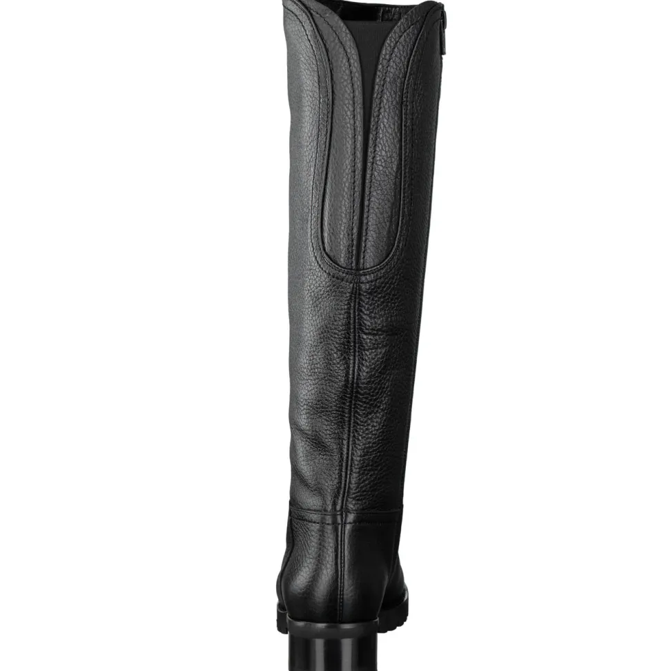 Mannori – Kniehoher Stiefel aus Kalbleder Schwarz