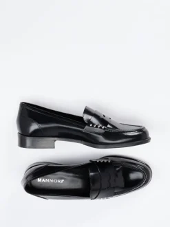 Mannori – Loafer aus Hochglanzleder schwarz