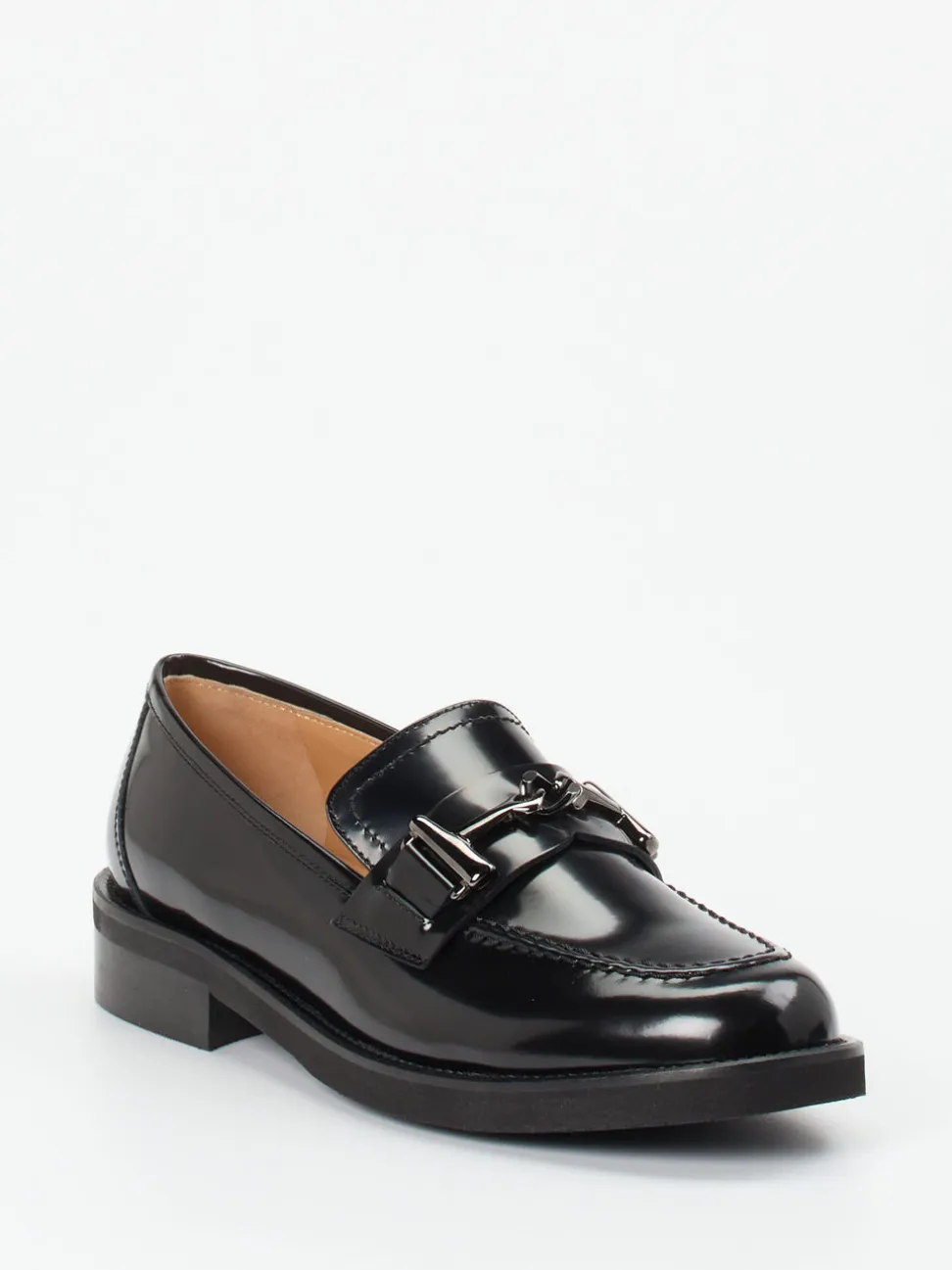 Mannori – Loafer aus Hochglanzleder in Schwarz