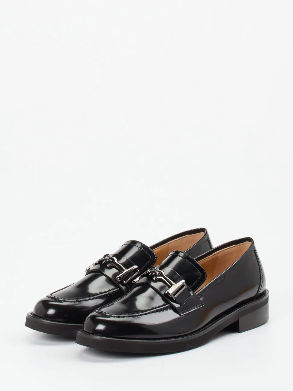Mannori – Loafer aus Hochglanzleder in Schwarz